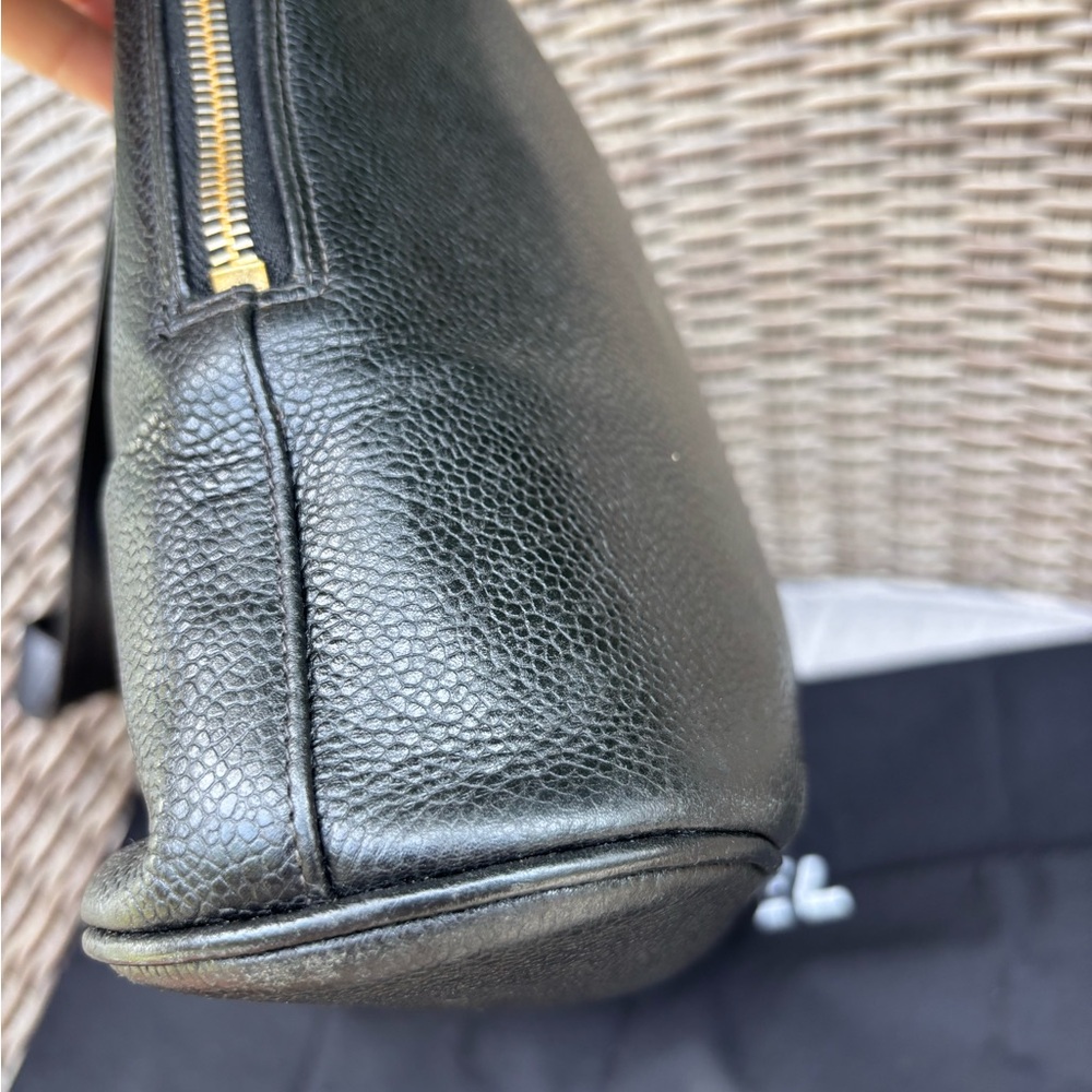 Authentic CHANEL DOME timeless CC double zipper black caviar tote - Picture 9 of 16